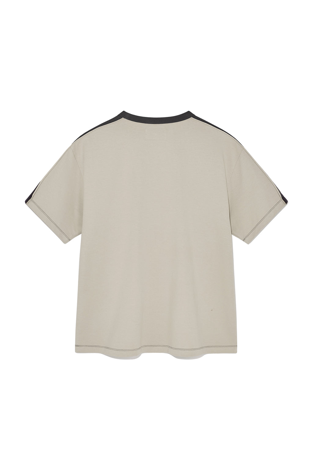 [matinkim] COLOR LINE POINT LOGO TOP FOR MEN IN BEIGE