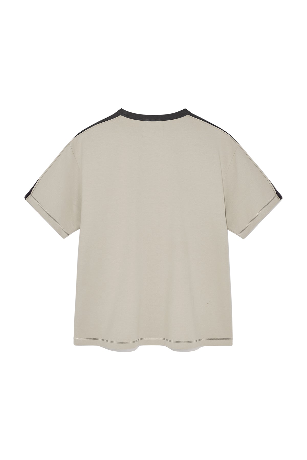 [matinkim] COLOR LINE POINT LOGO TOP FOR MEN IN BEIGE