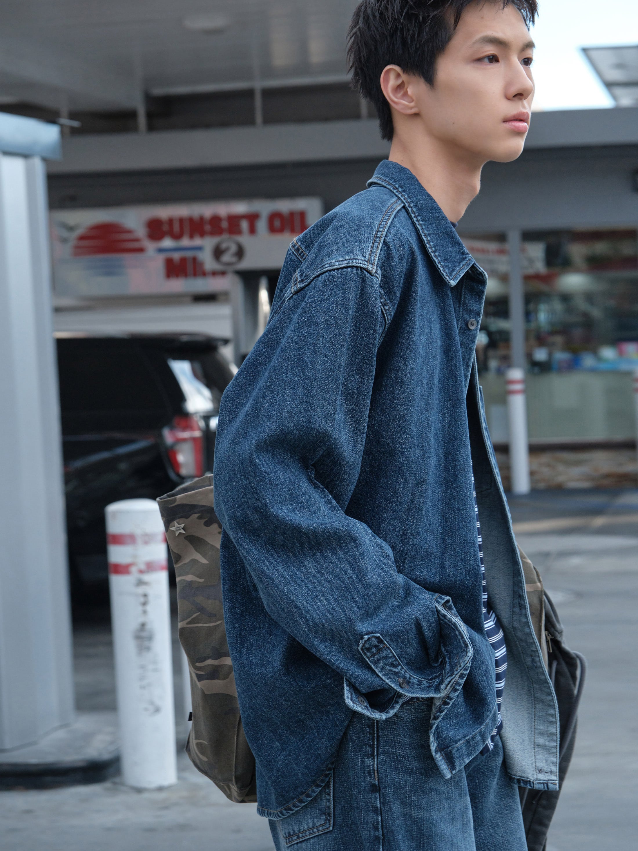 Low Classic Lc Denim Shirt Jacket Dark Blue
