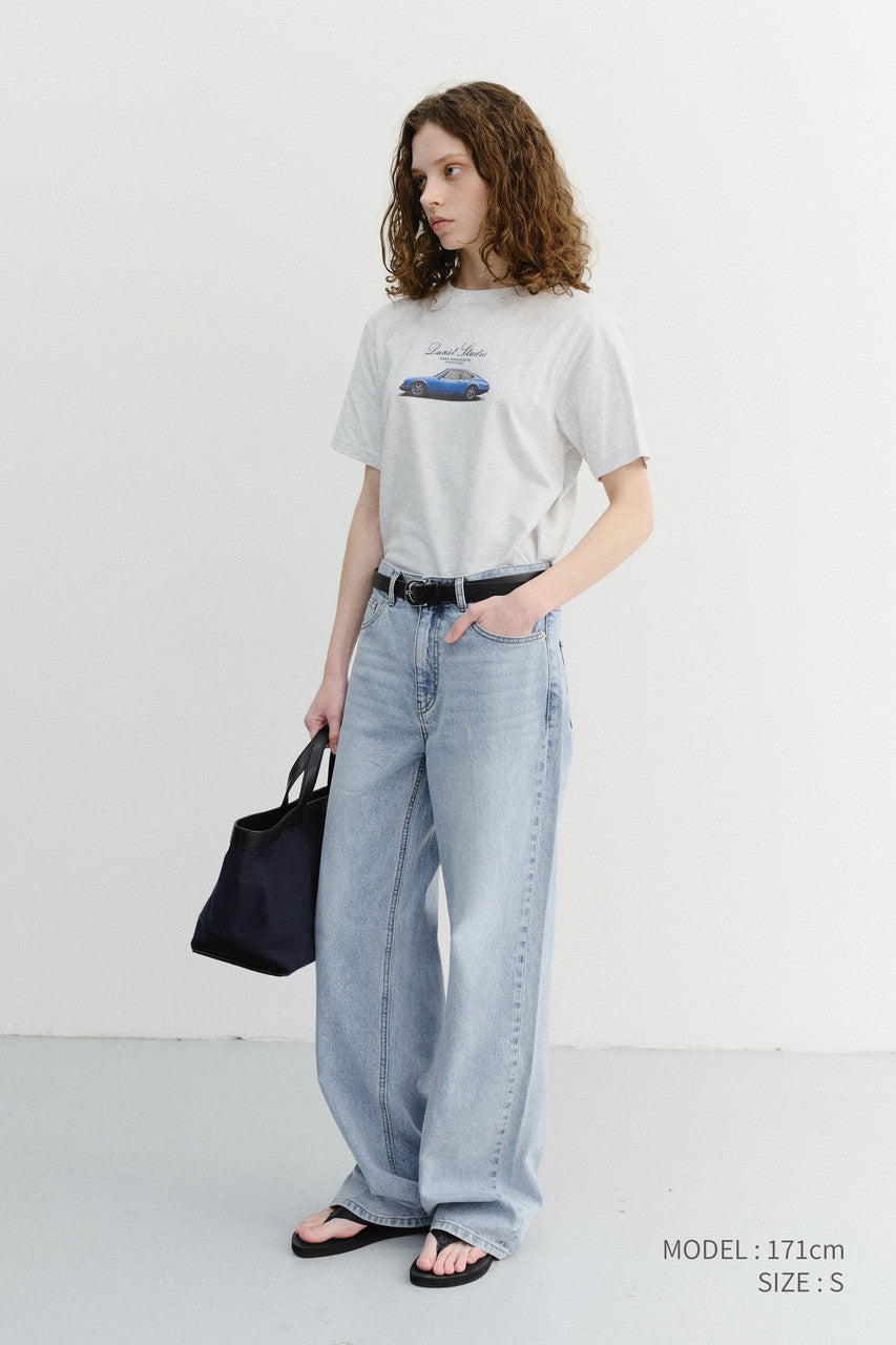 Dunst Summer Relaxed Wide Jeans Light Blue