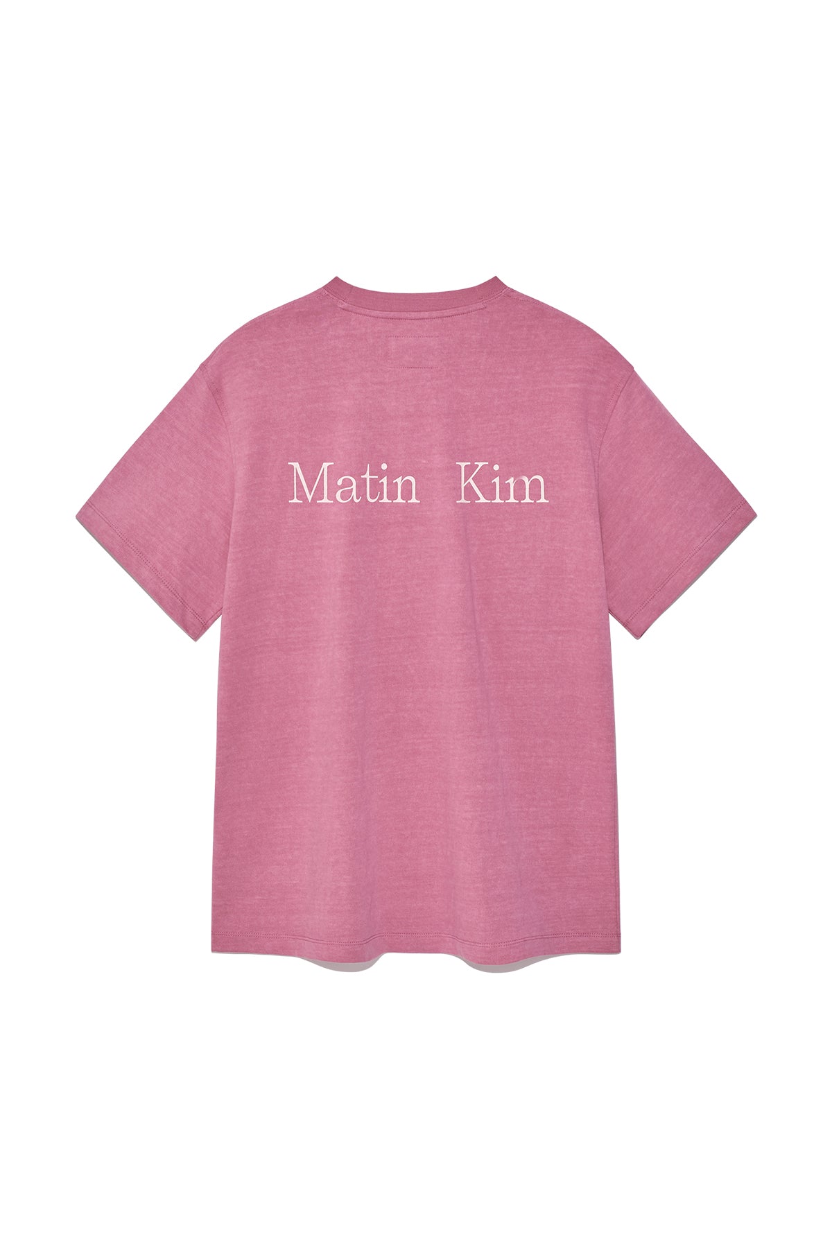 [matinkim] VINTAGE WASHED LOGO TOP FOR WOMEN IN PINK