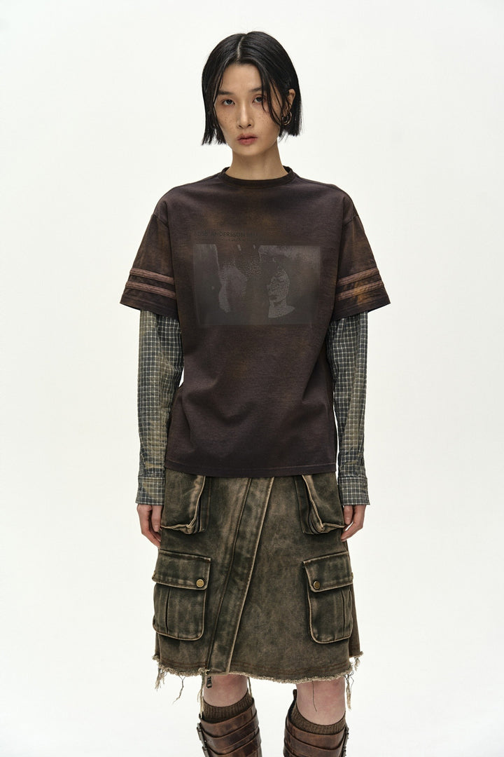 Andersson Bell Layered Sleeve Graphic T-Shirt