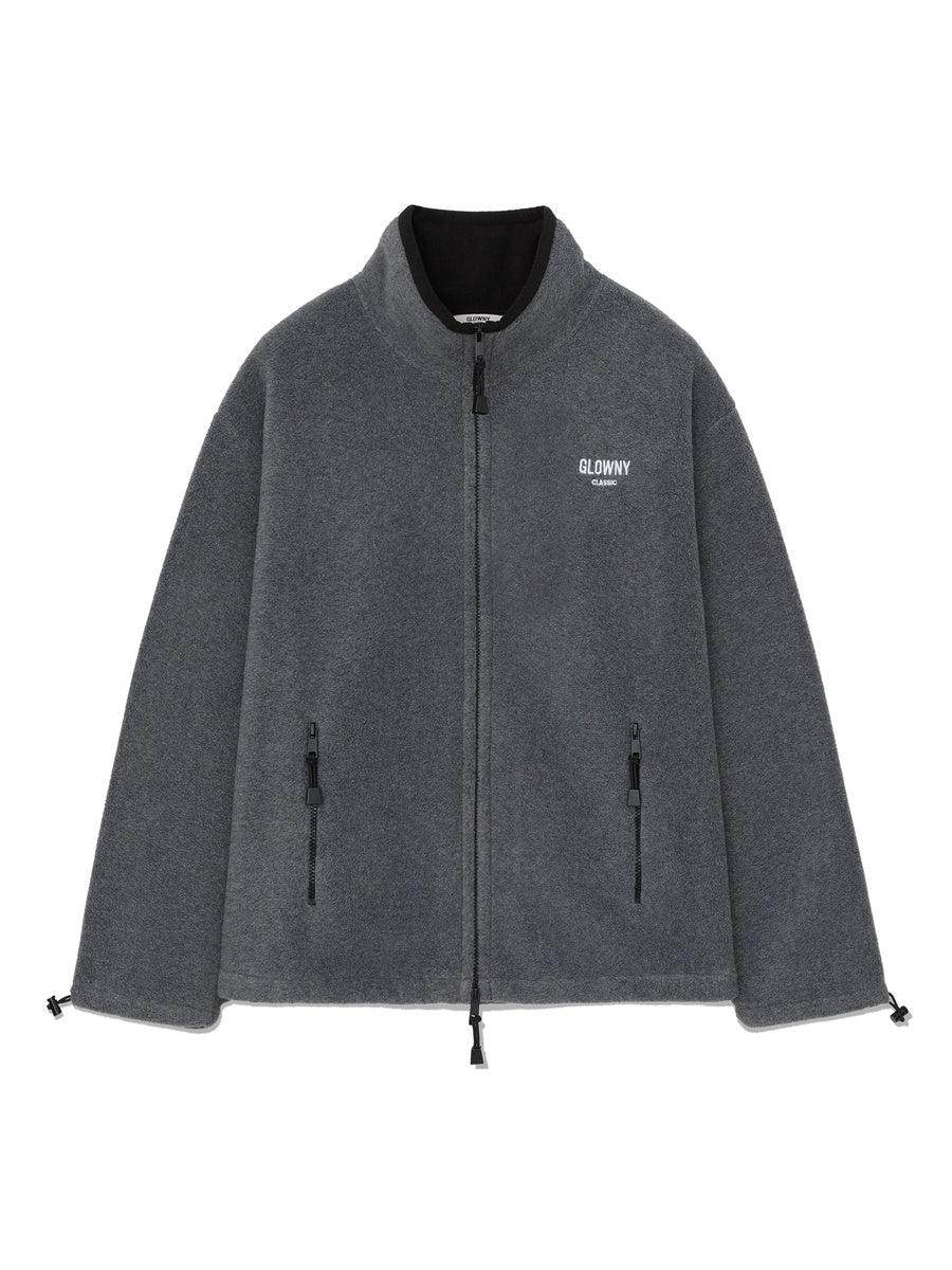 GLOWNY G Fleece Zip Up (Charcoal)