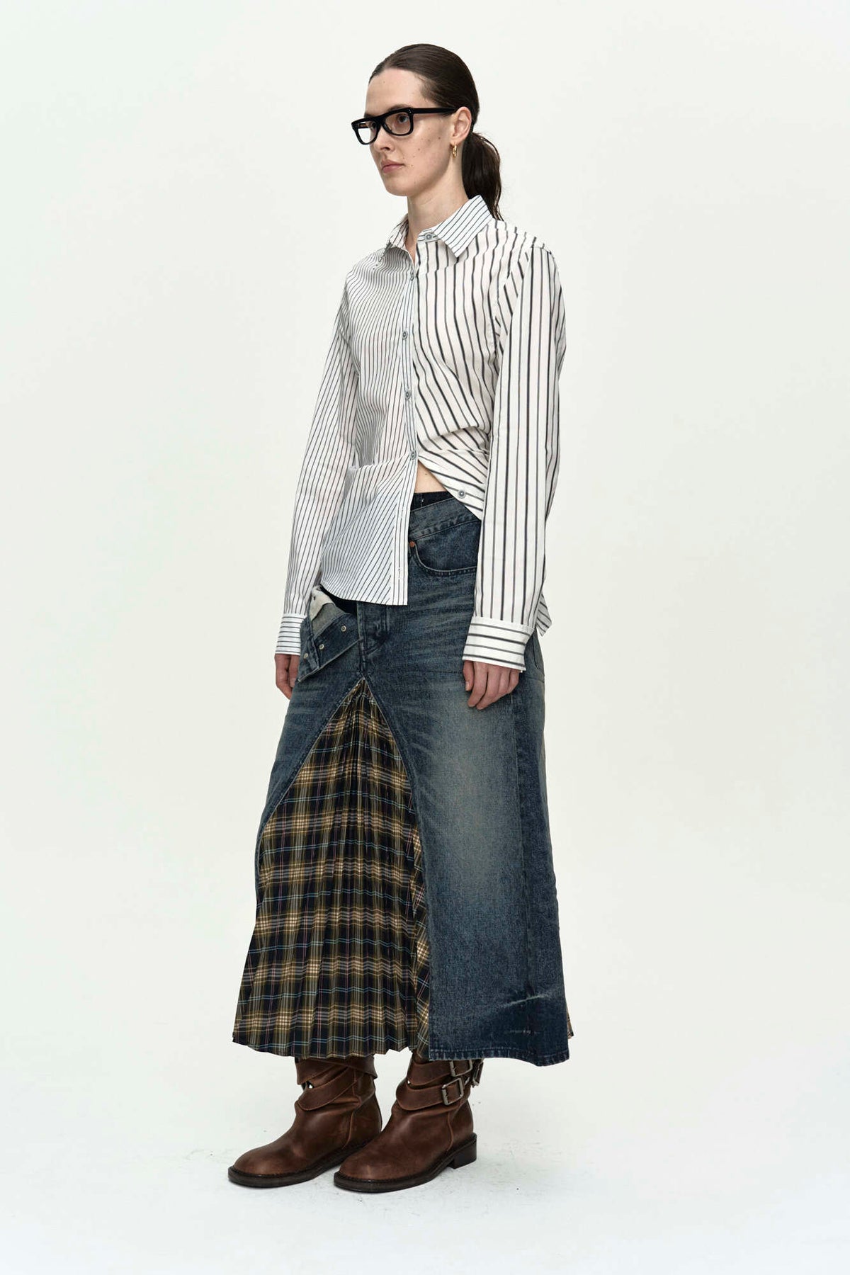 Andersson Bell Noa Striped Twist-Tuck Shirt