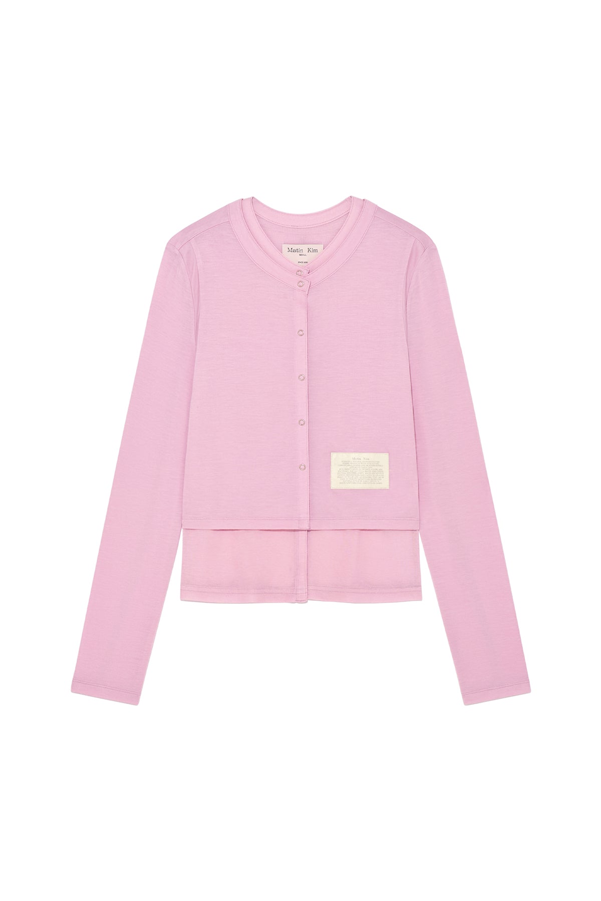 Matinkim Layered Snap Cardigan IN Light Pink
