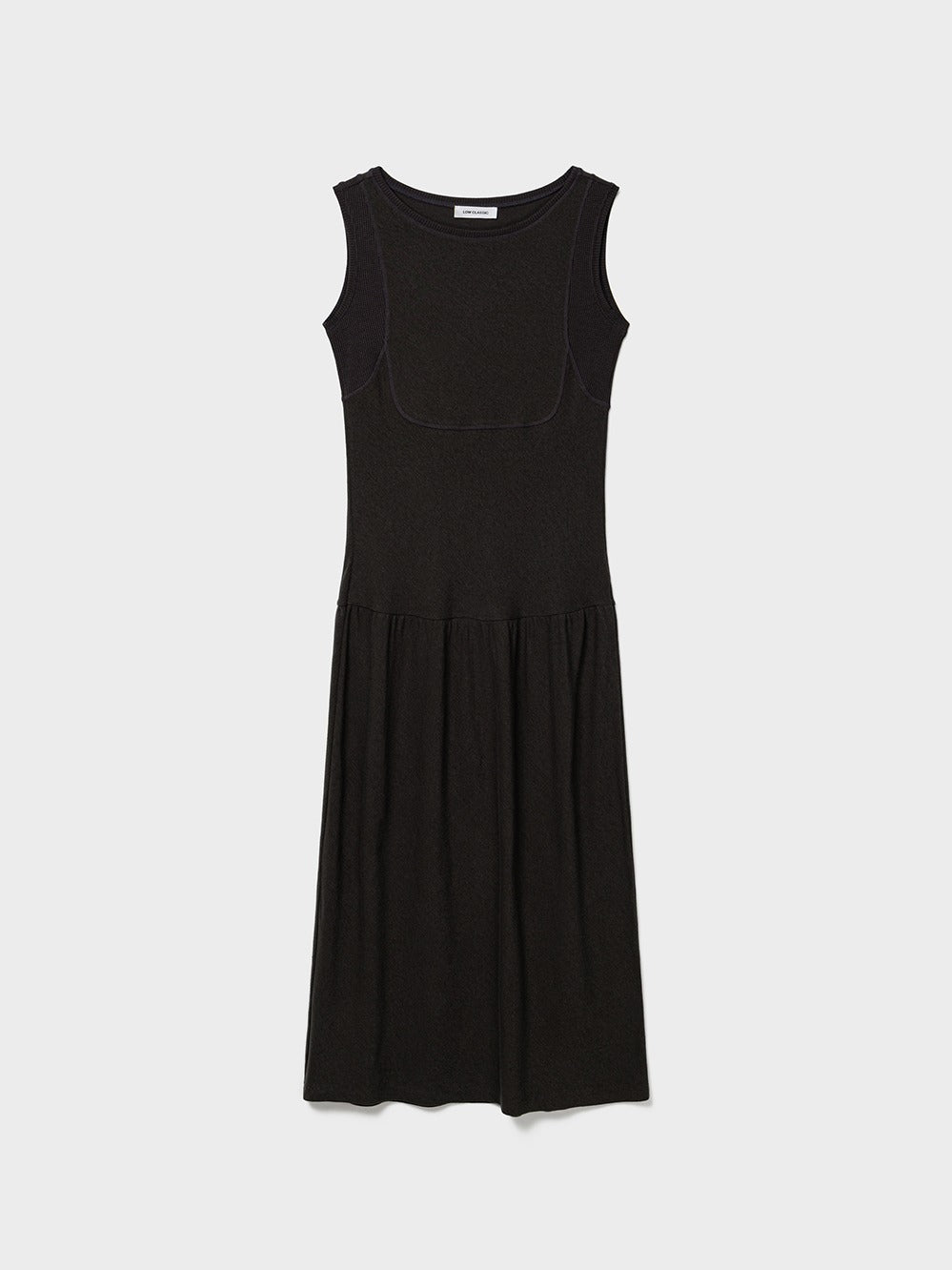 Low Classic Sleeveless Jersey Dress Charcoal