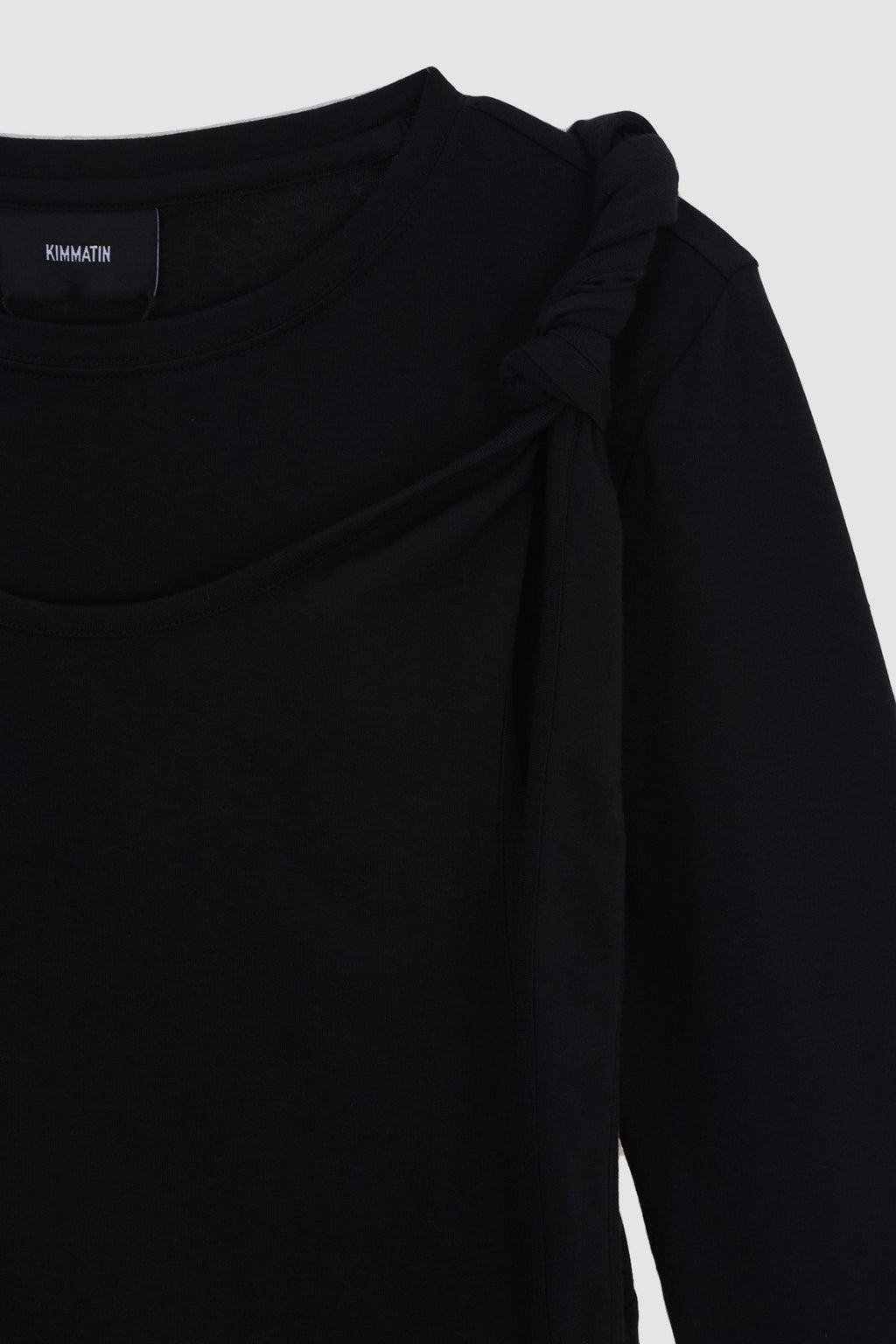 Matinkim Twist Strap Long Sleeve Top IN Black