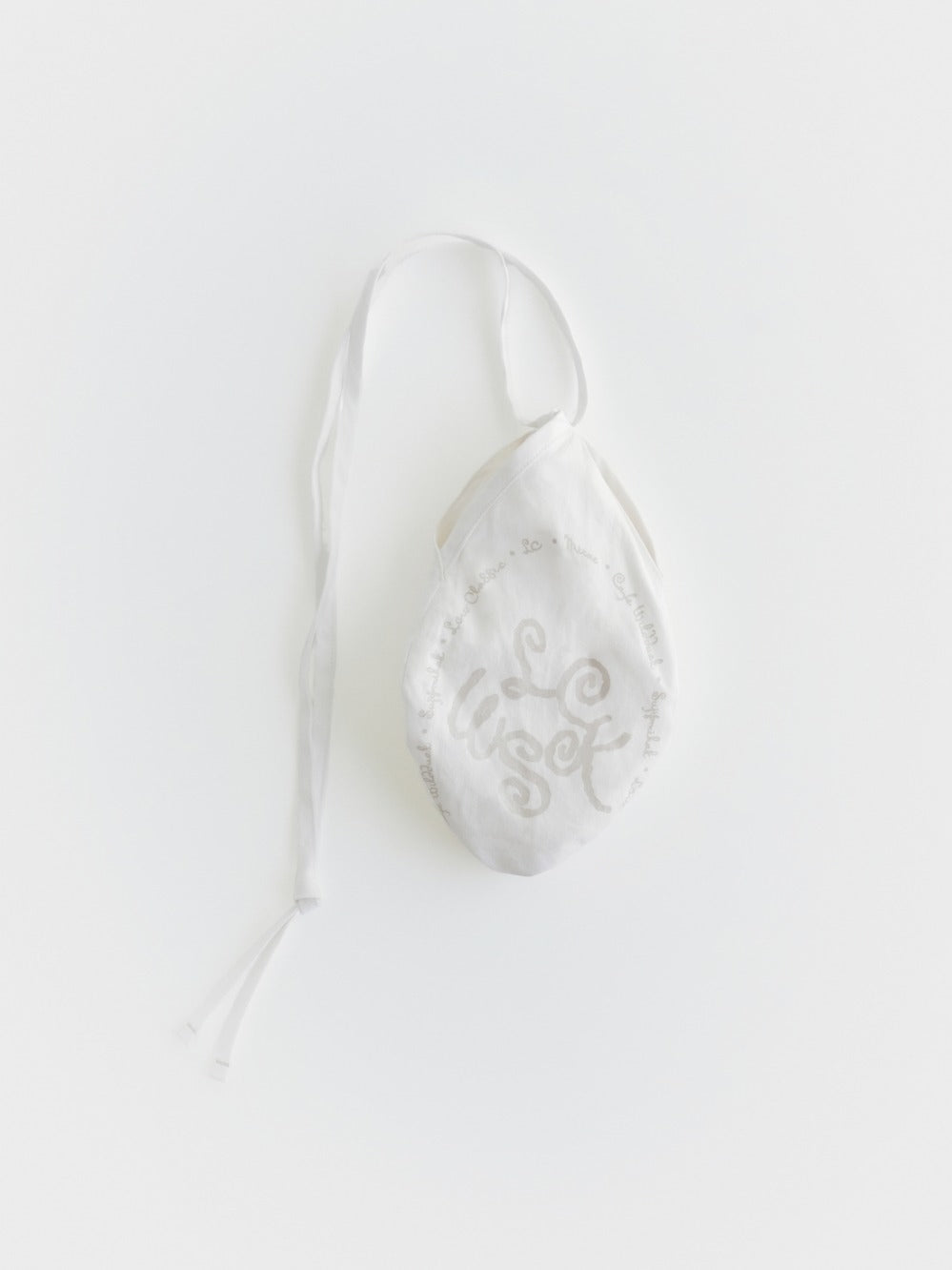 [Low Classic] Mirae Graphic Mini Cotton Bag_White