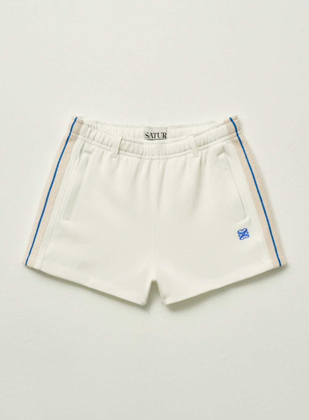 [satur] (W) Lawton All Day Track Shorts - White