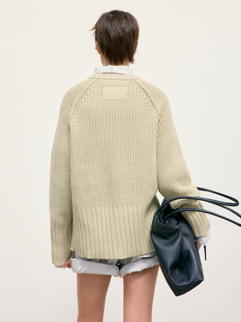 Low Classic Chunky Rib Knit Sweater Light Green