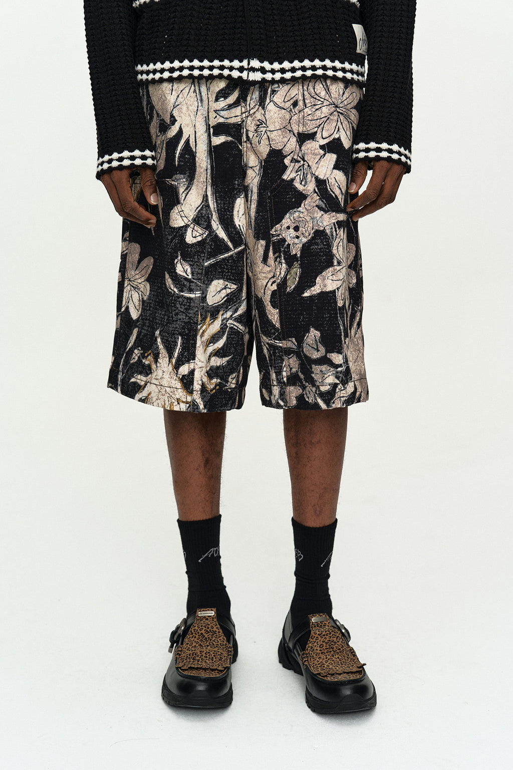 Andersson Bell Flower Printed Carpenter Shorts