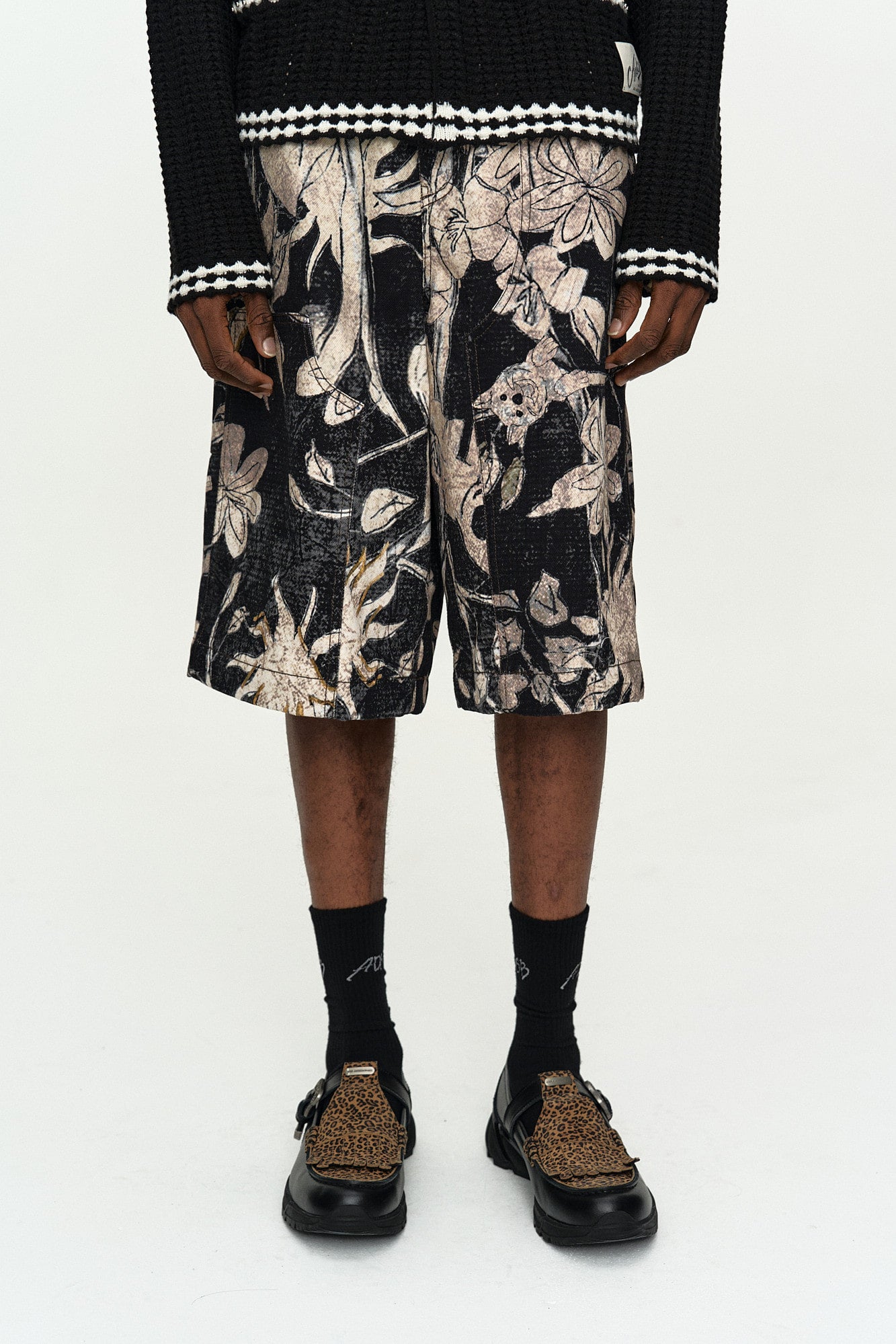Andersson Bell Flower Printed Carpenter Shorts