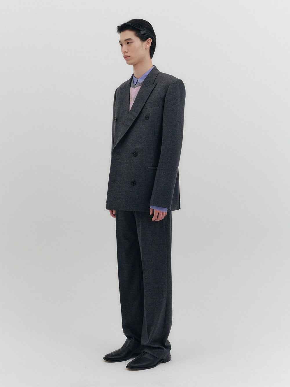 EENK Double-Breasted Blazer - Gray