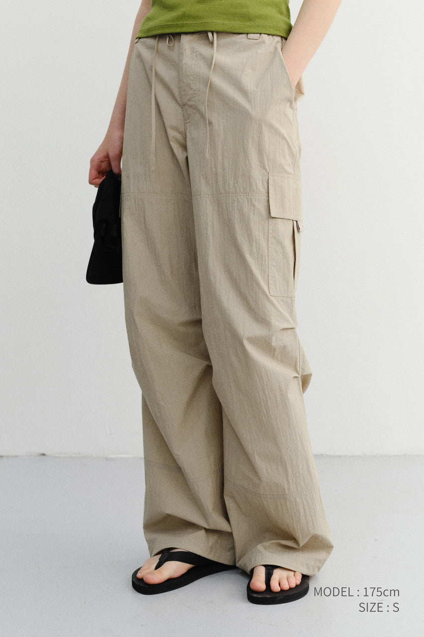 Dunst Utility Parachute Pants Beige