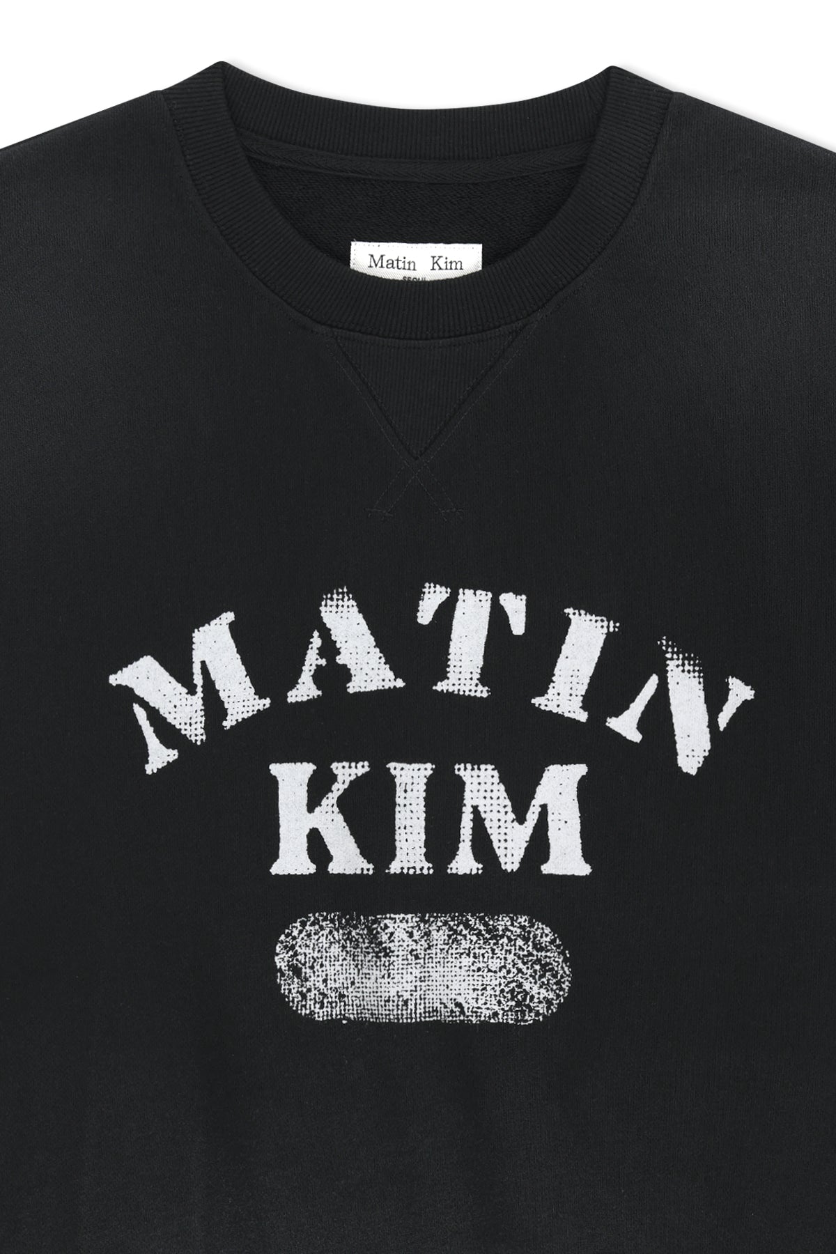 Matinkim Vintage Spray Logo Sweatshirt IN Black