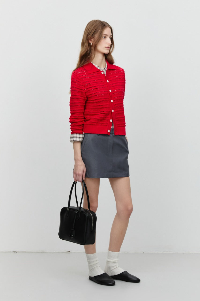 Dunst Micro Mini Skirt Charcoal Grey