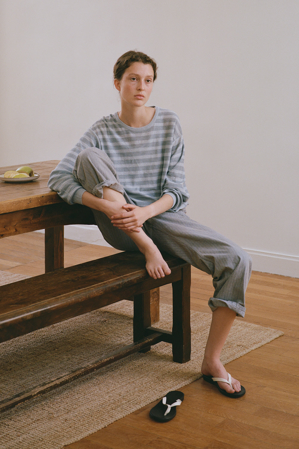 Nothing Written Jeanne cotton pants (Sky blue)