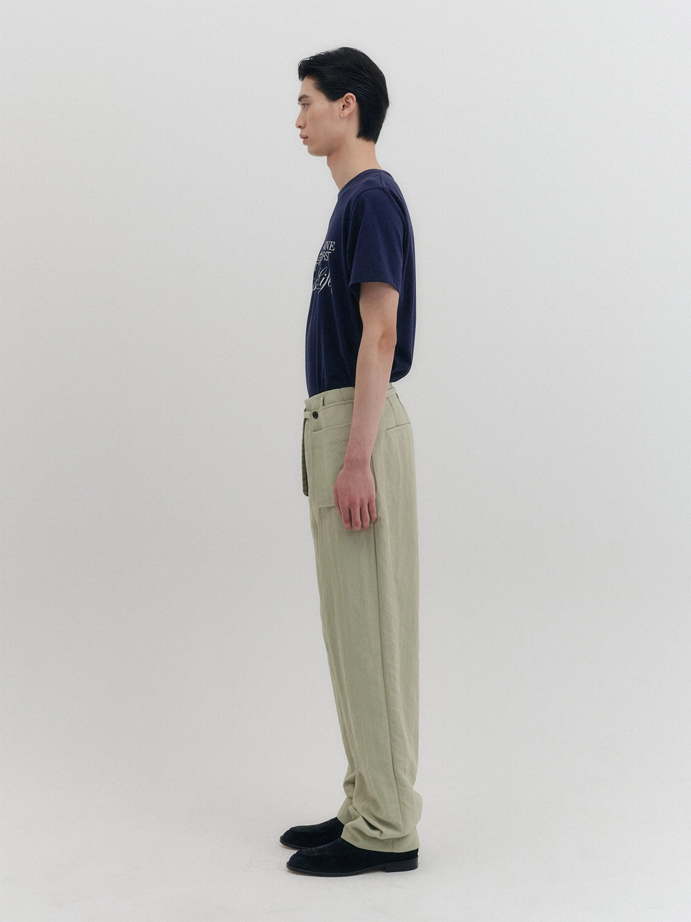 EENK Belted Straight Pants - Mint