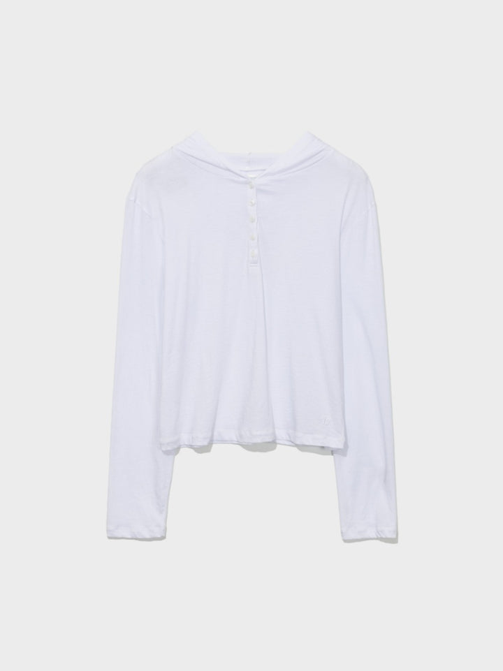 Low Classic Sheer Hooded Tee White