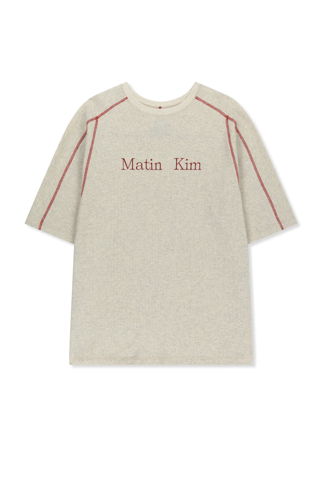 Matinkim Matin Kim Logo Waffle Top For Men IN Light Beige