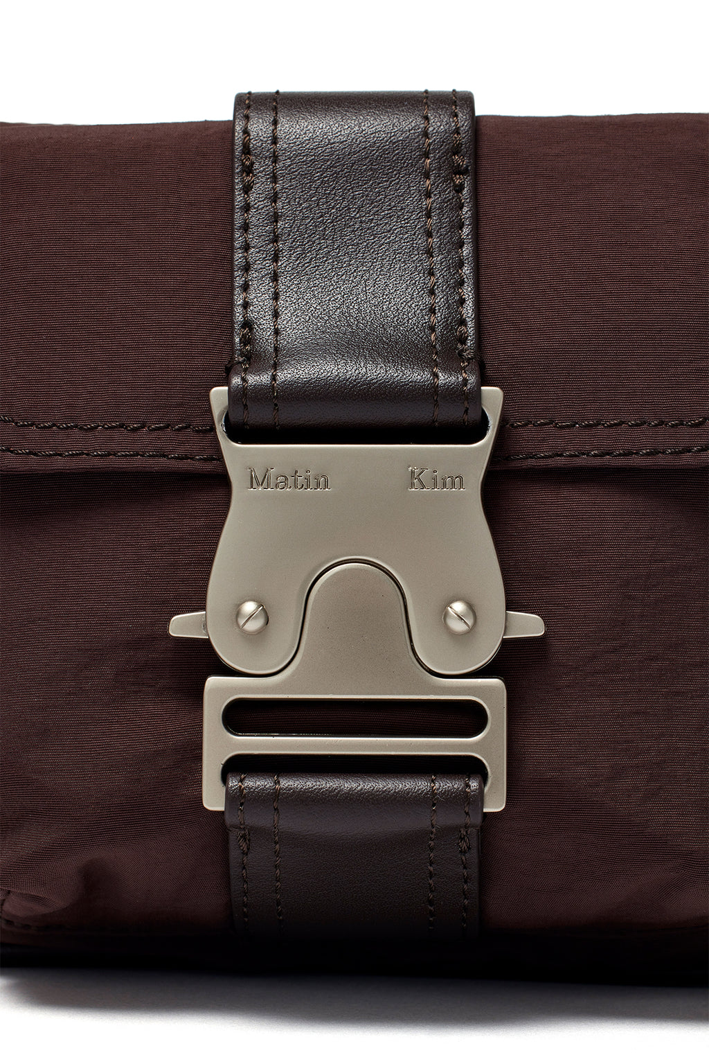 [matinkim] BUCKLE HOBO BAG IN BROWN