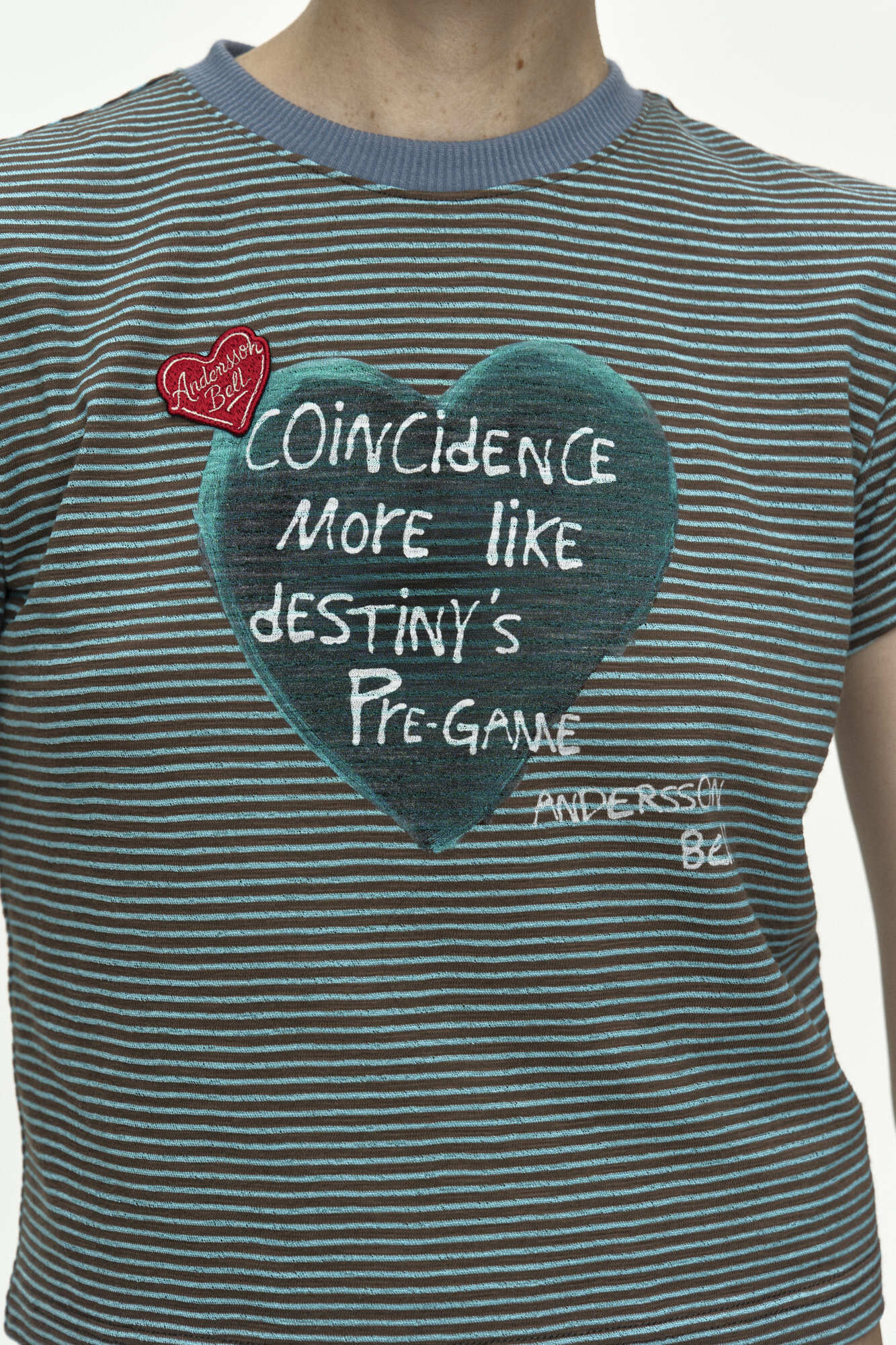 Andersson Bell (Essential) Heart Message Stripe T-Shirt