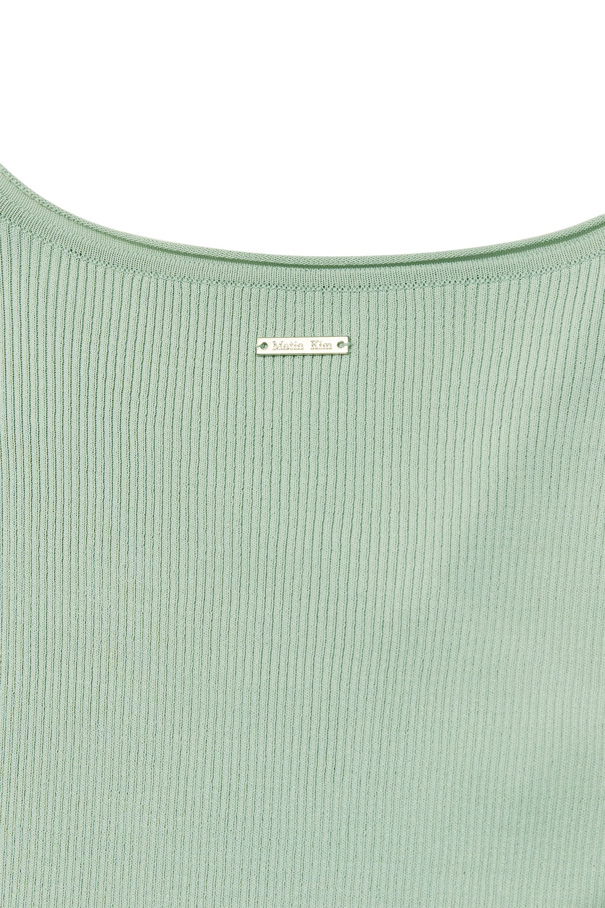 Matinkim Scarf Point Knit Top IN Mint