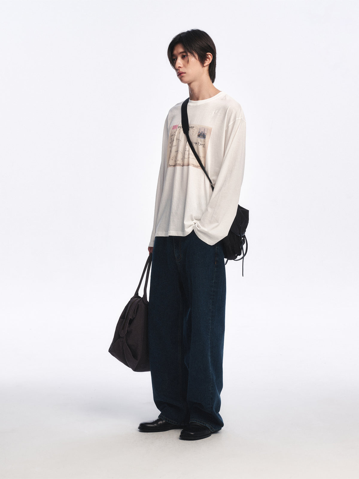 Low Classic Postcard Long Sleeve Tee Off White