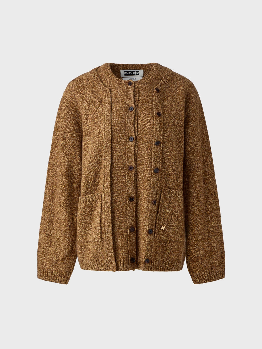 EENK Layered Knitwear Cardigan - Camel