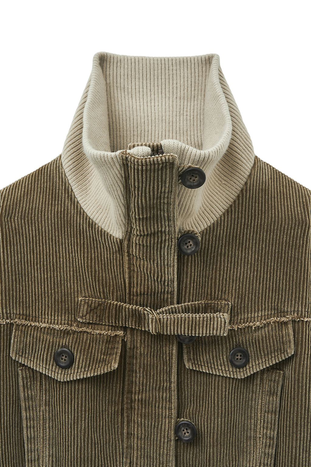 [matinkim] Washed Corduroy Bomber Jumper IN Khaki