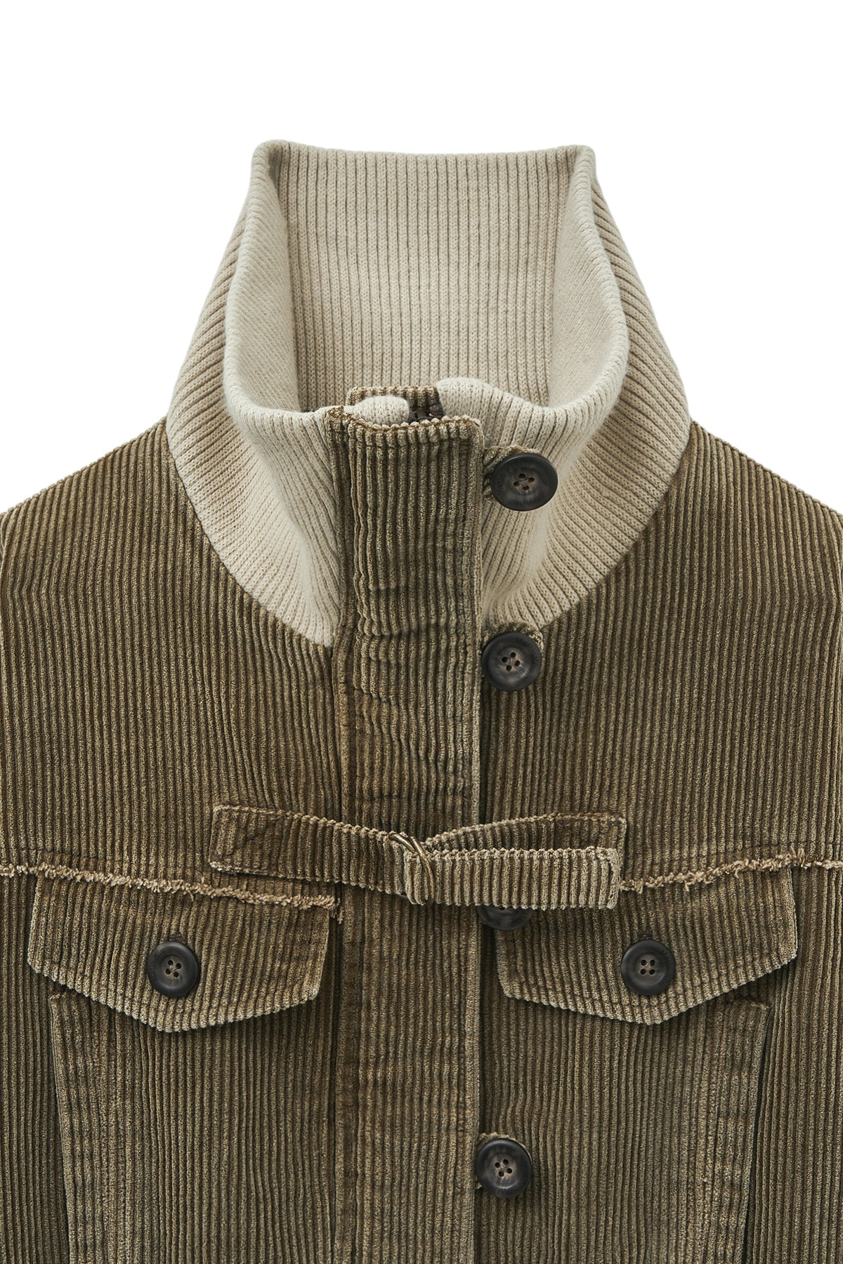 [matinkim] Washed Corduroy Bomber Jumper IN Khaki
