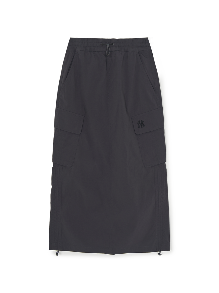 MLB Korea Women's Gorpcore Shirring Cargo Long Skirt
