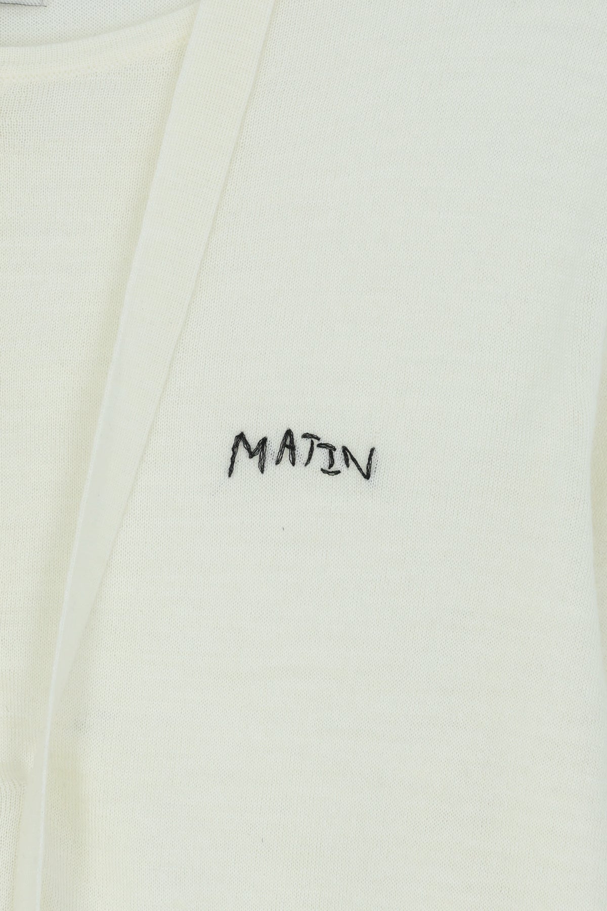 Matinkim String Detail Knit Cardigan IN Cream