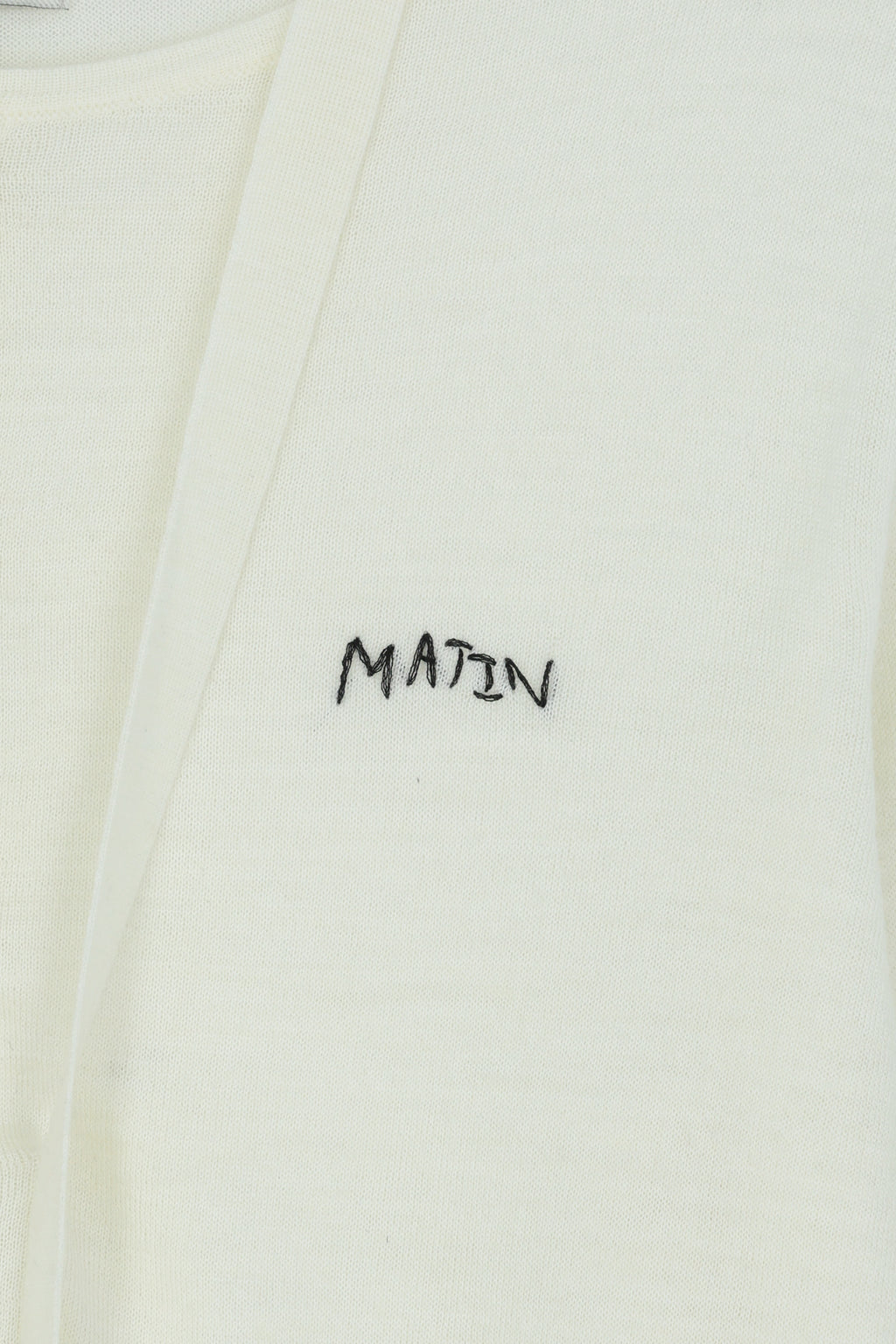 Matinkim String Detail Knit Cardigan IN Cream