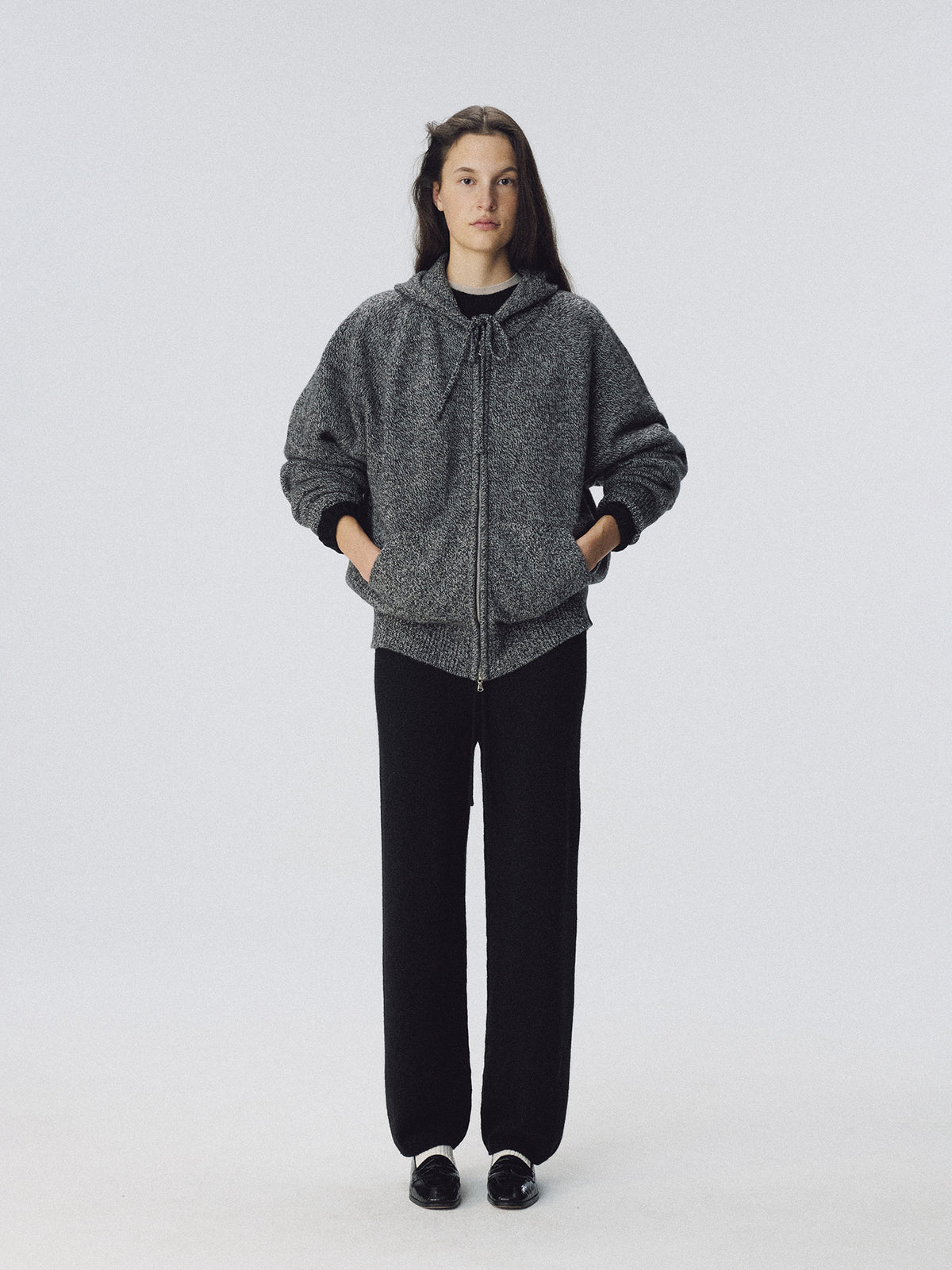 Nothing Written Ralph hoodie zipup (Black and white)