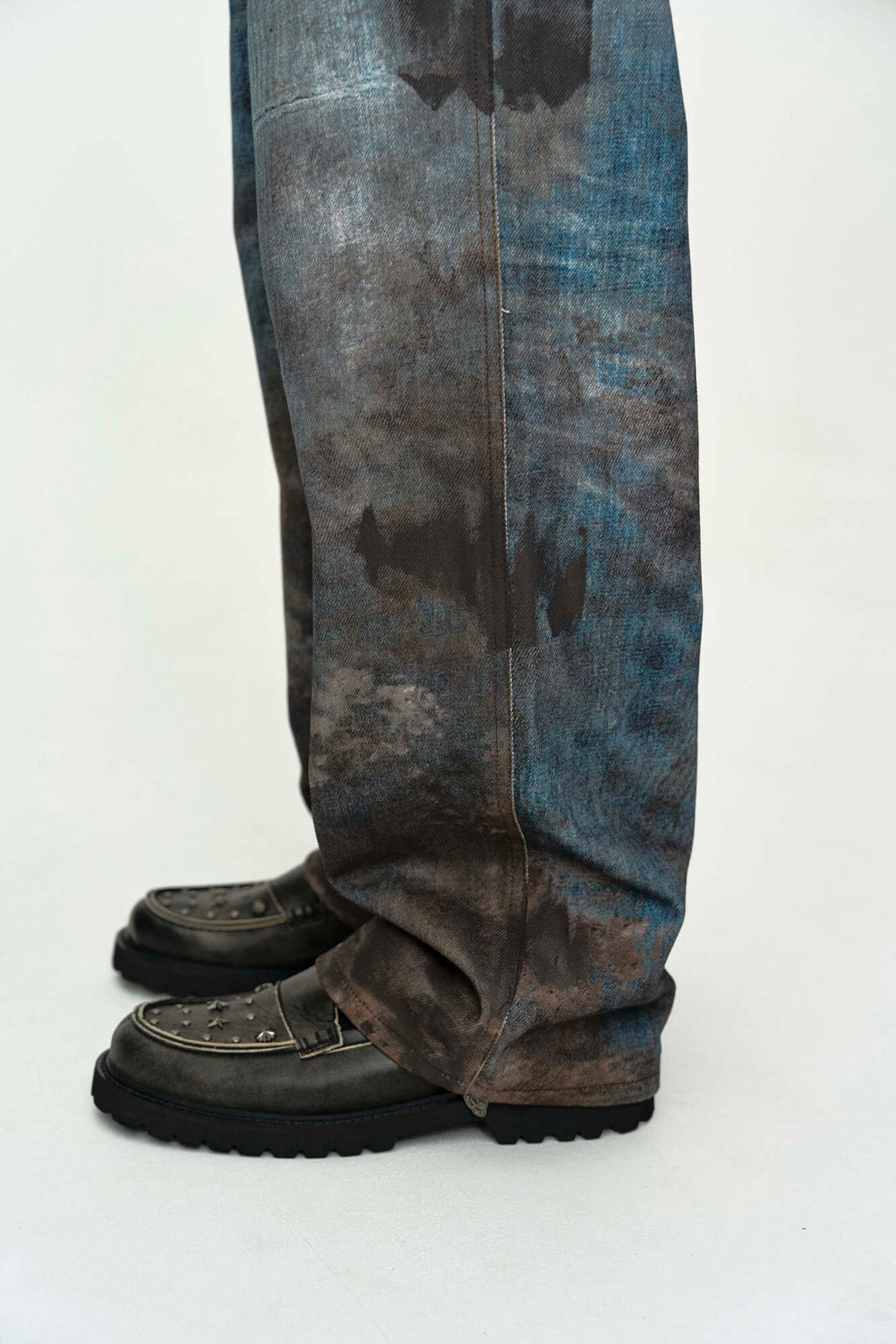 Andersson Bell Unisex Festival Mud Printed Jeans