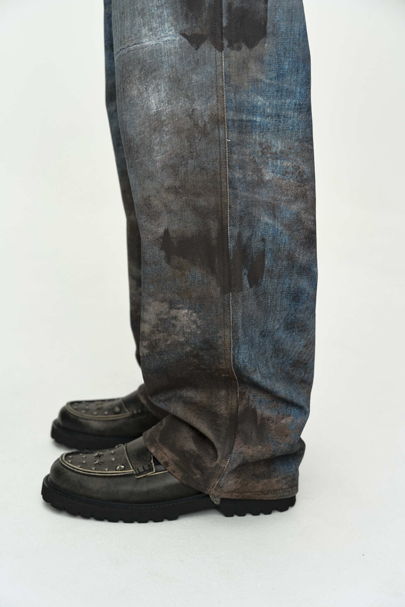Andersson Bell Unisex Festival Mud Printed Jeans