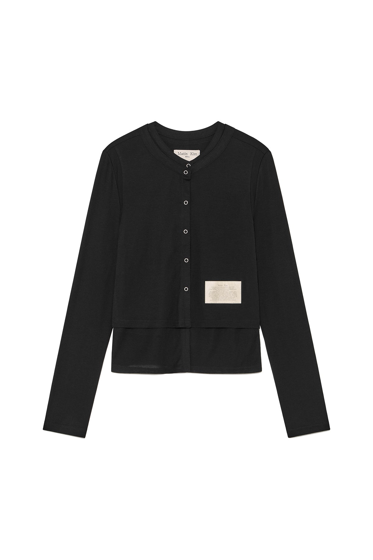 Matinkim Layered Snap Cardigan IN Black