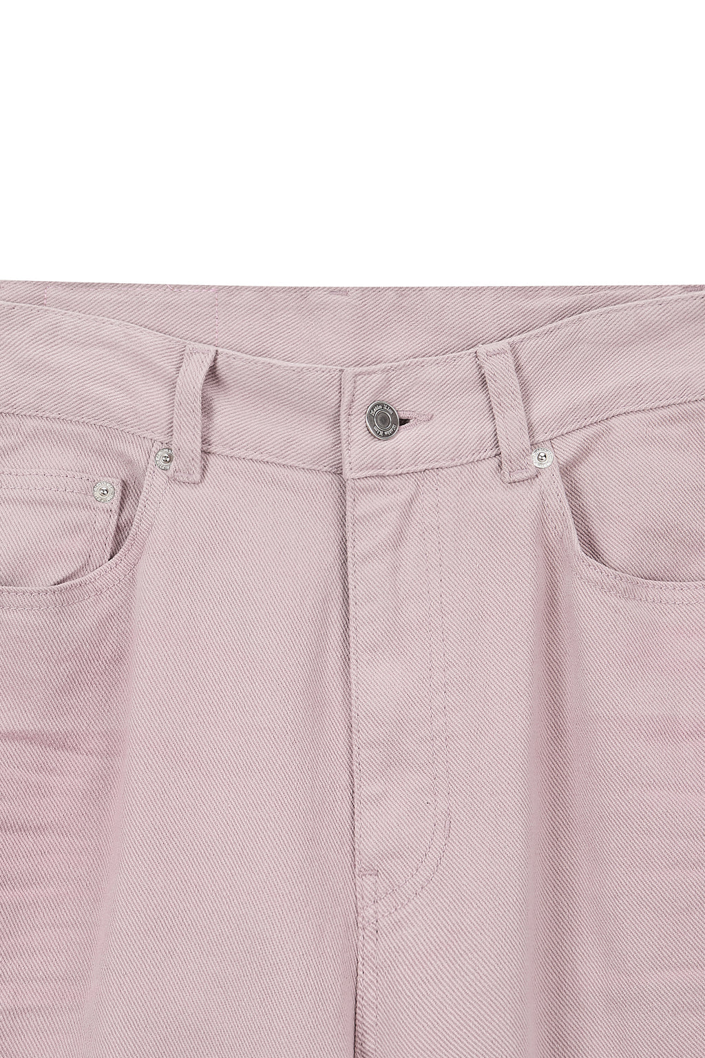 [matinkim] COLOR POINT WASHED DENIM PANTS IN PINK