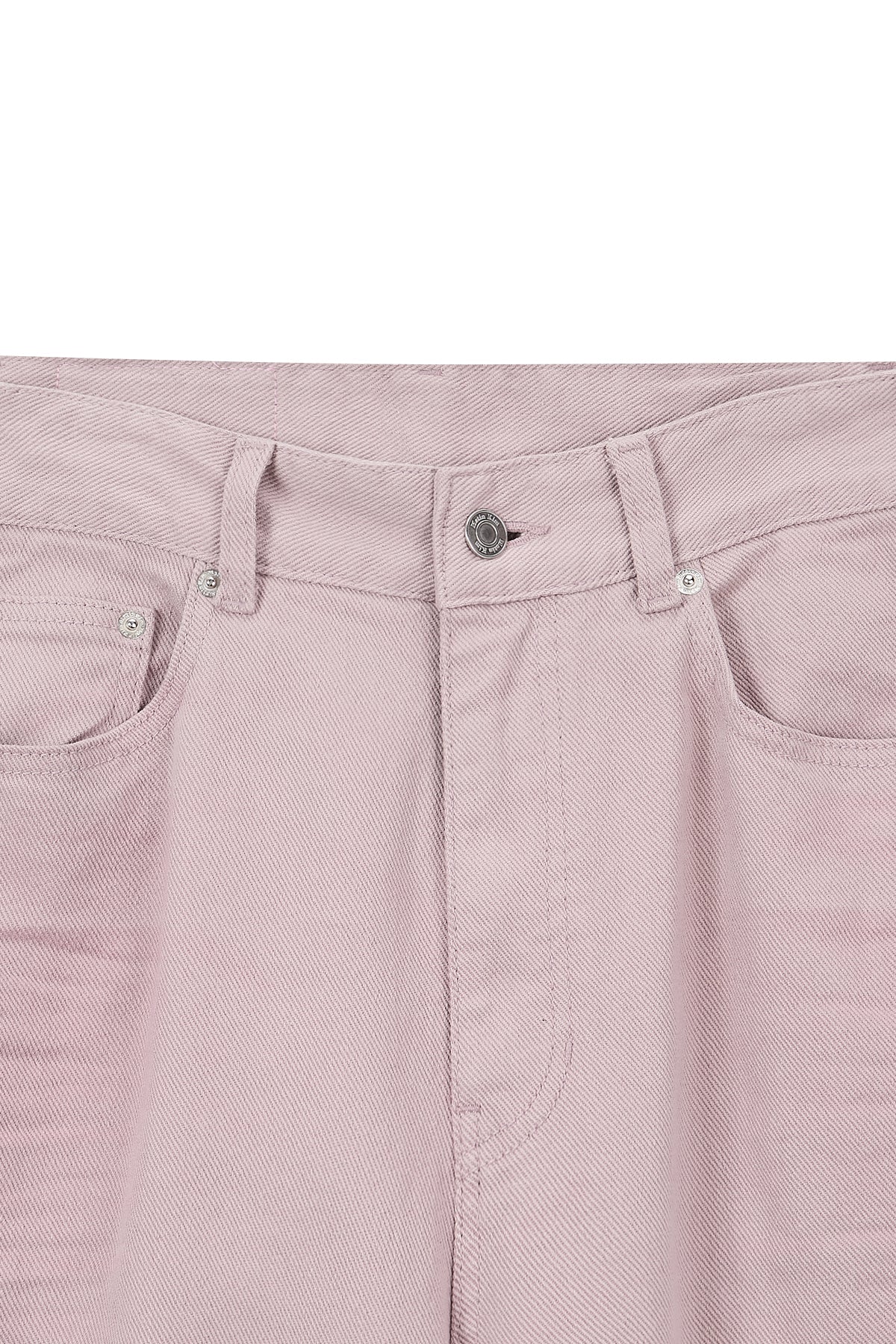 [matinkim] COLOR POINT WASHED DENIM PANTS IN PINK