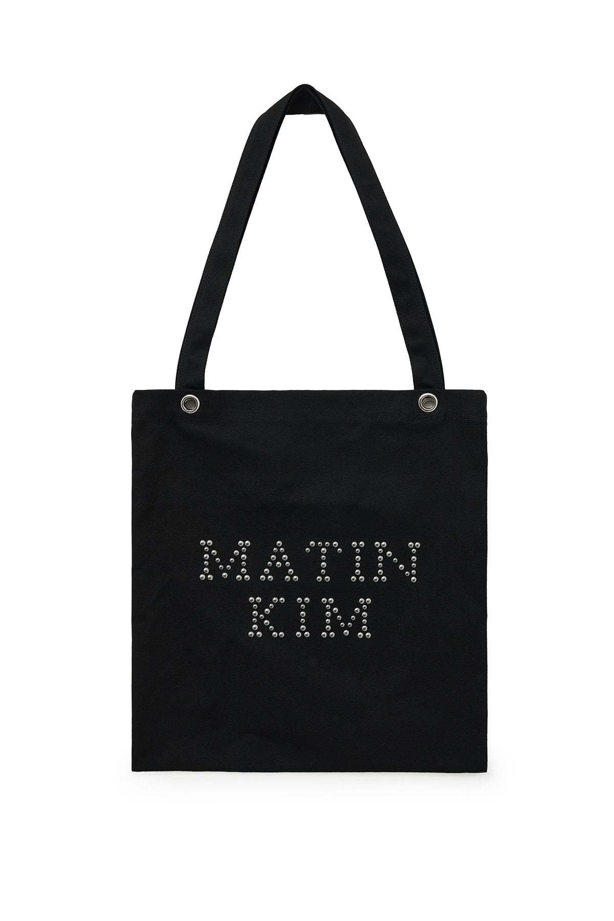 matinkim MATIN LOGO STUD ECOBAG IN BLACK