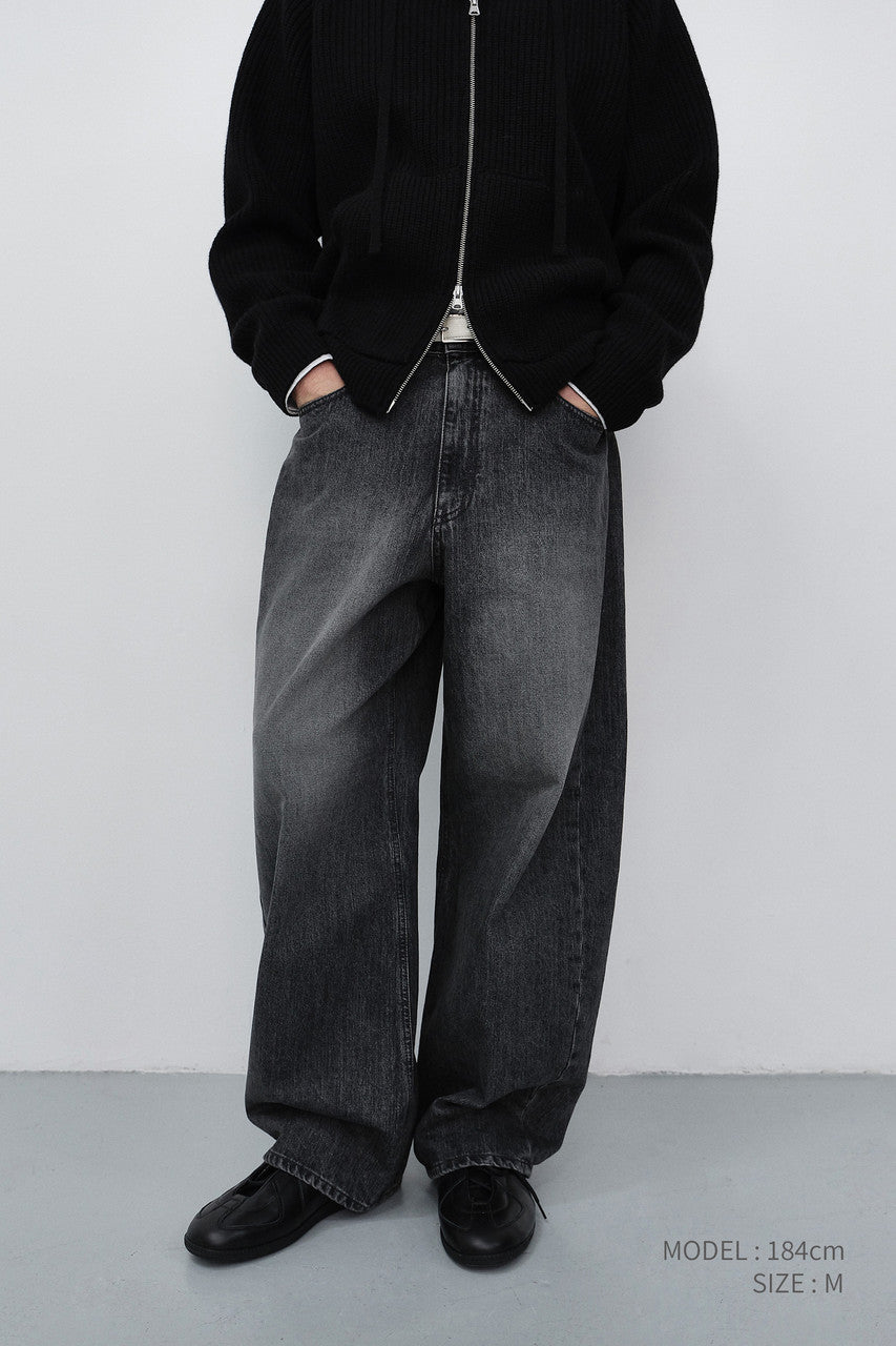 Dunst Relaxed Curved Jeans Washed Grey