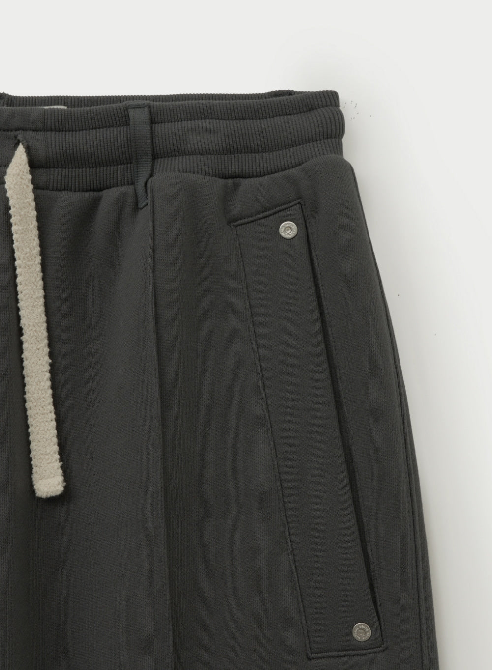 [satur] Teo Cotton Banding Sweatpants - Charcoal