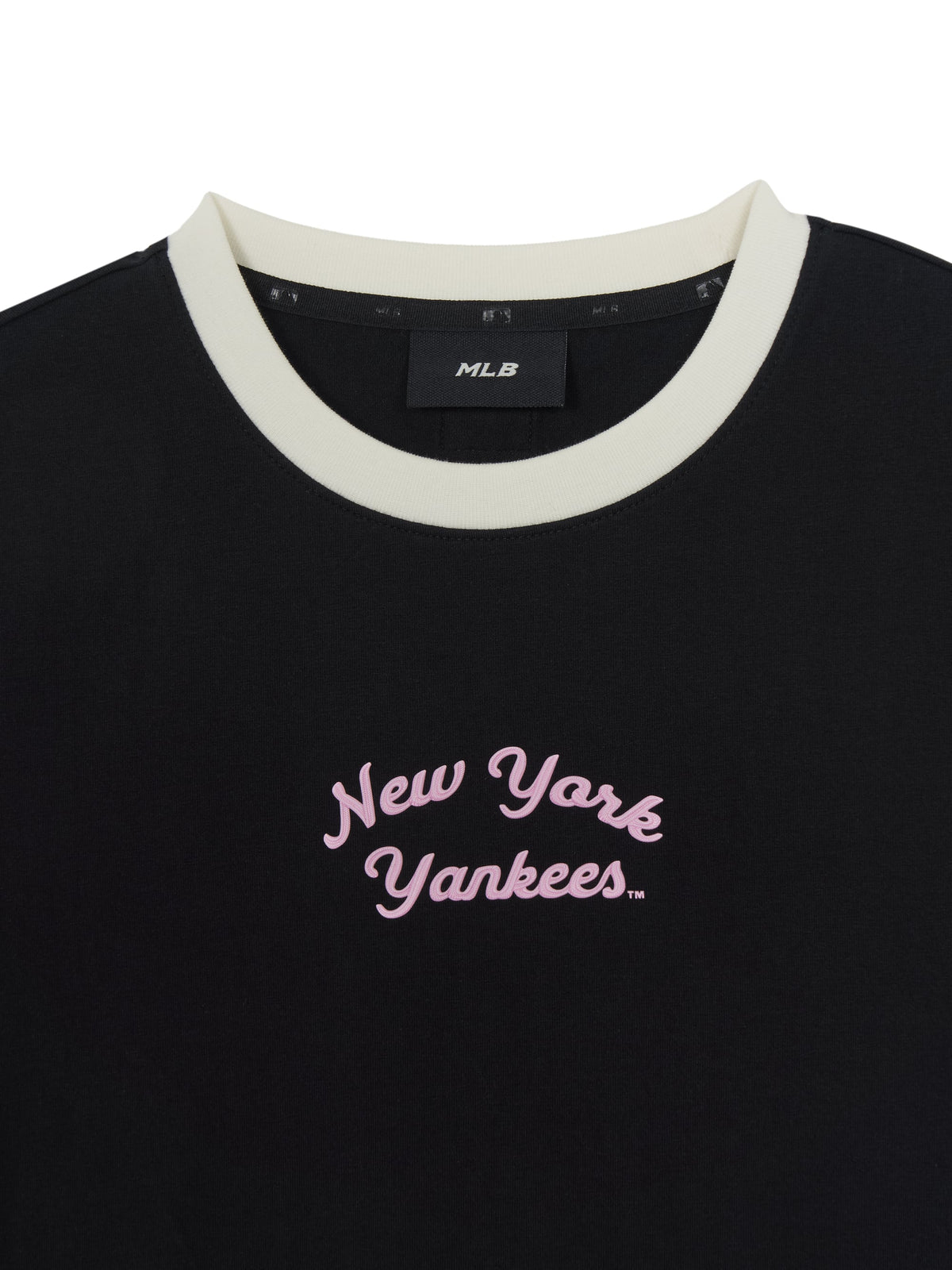 Mlb Women's Sportive Lettering Slim Crop Ringer T-shirts