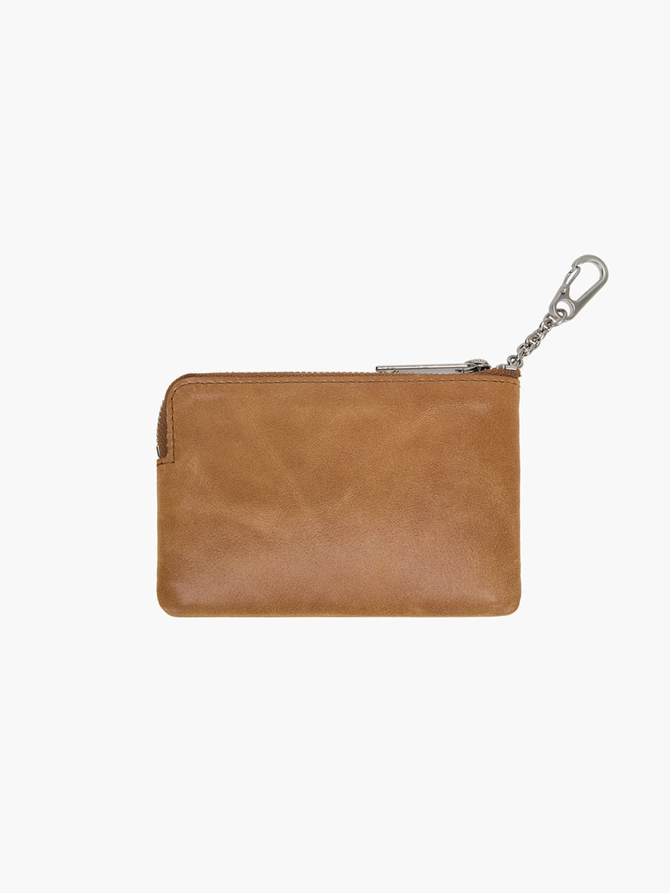Margesherwood Heart Zipper Wallet saddle brown pull-up