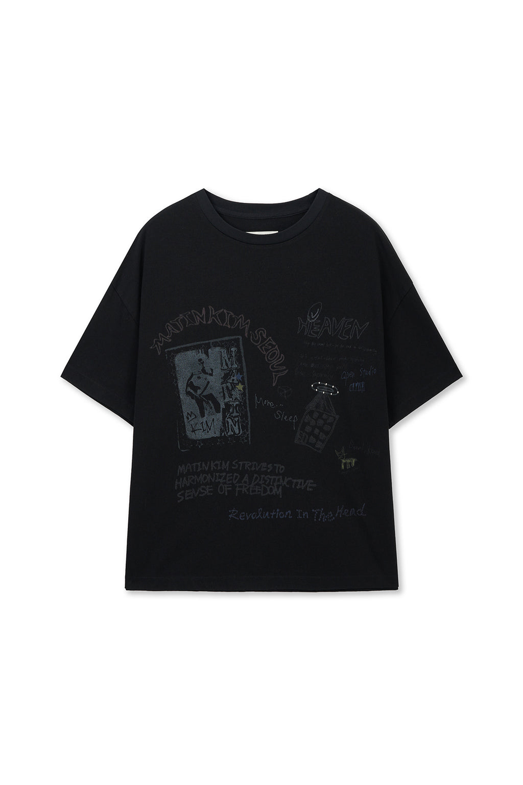 Matinkim Graffiti Artwork Top IN Black
