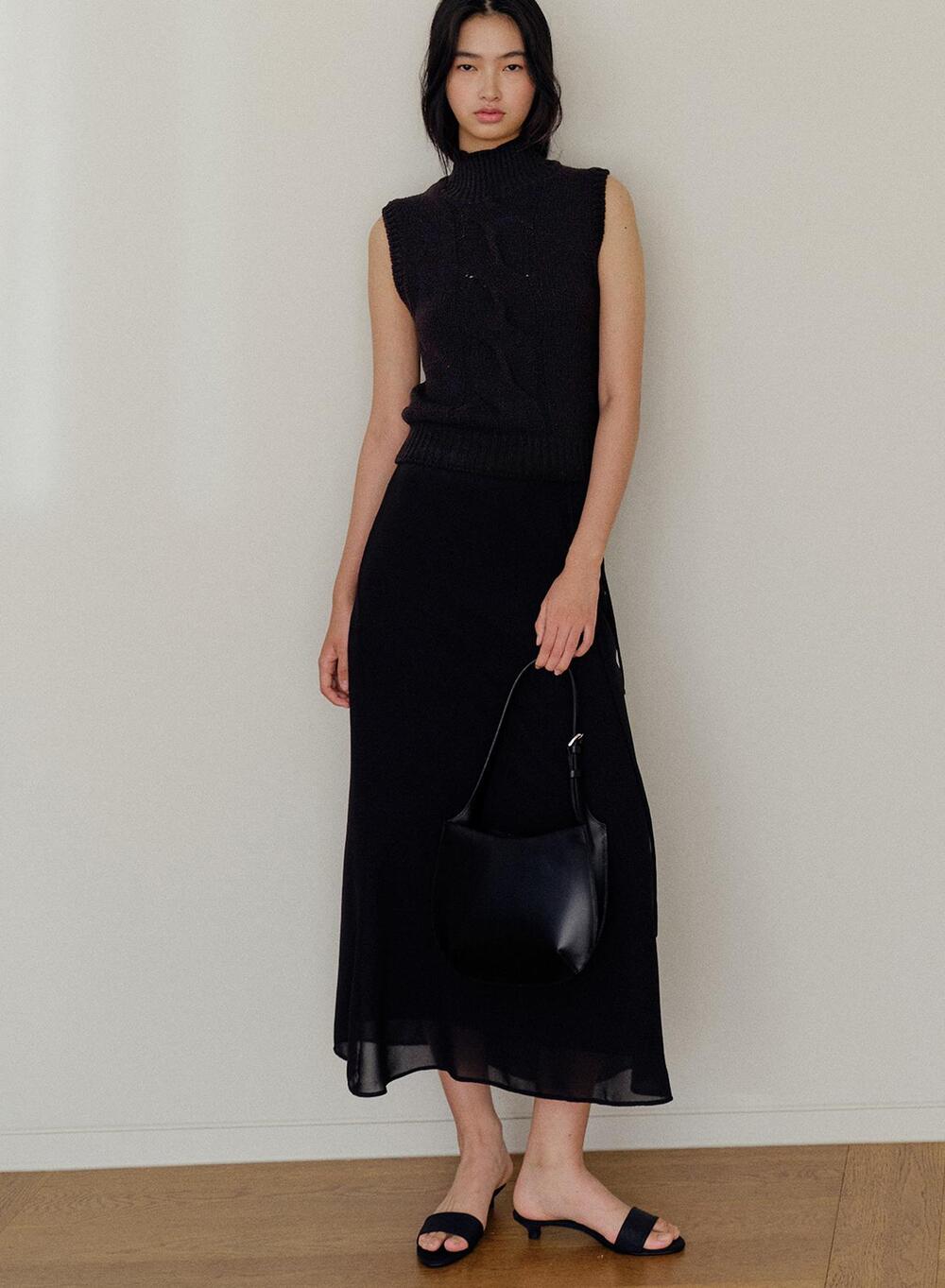 Kindersalmon Lucius Gored Skirt Black