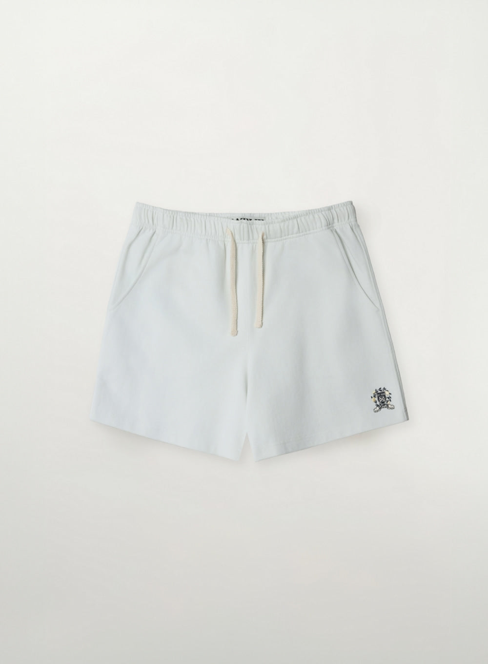 [SATUR] Crest Logo Easy Shorts - White
