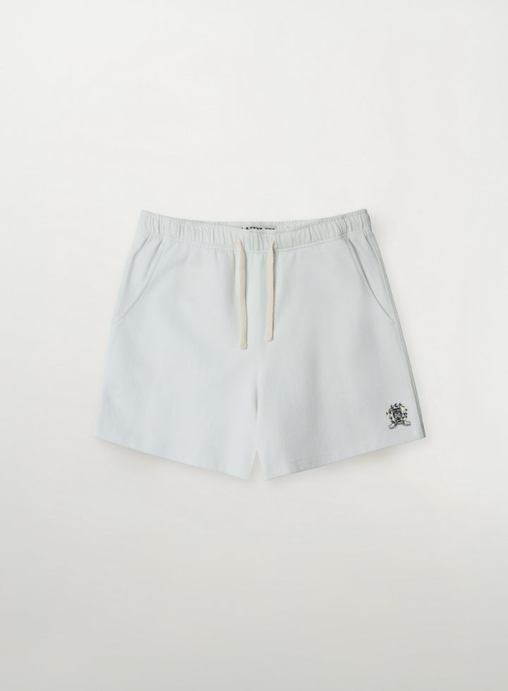 Satur Crest Logo Easy Shorts - White