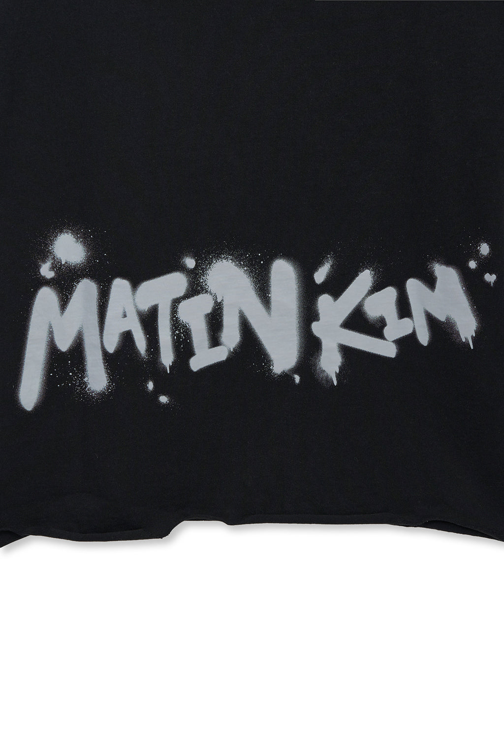 Matinkim Raw Cut Graffiti Logo Top IN Black